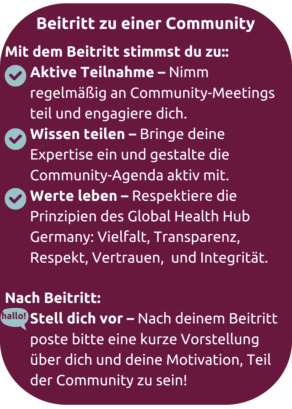 Erklärung Gruppenbeitritt