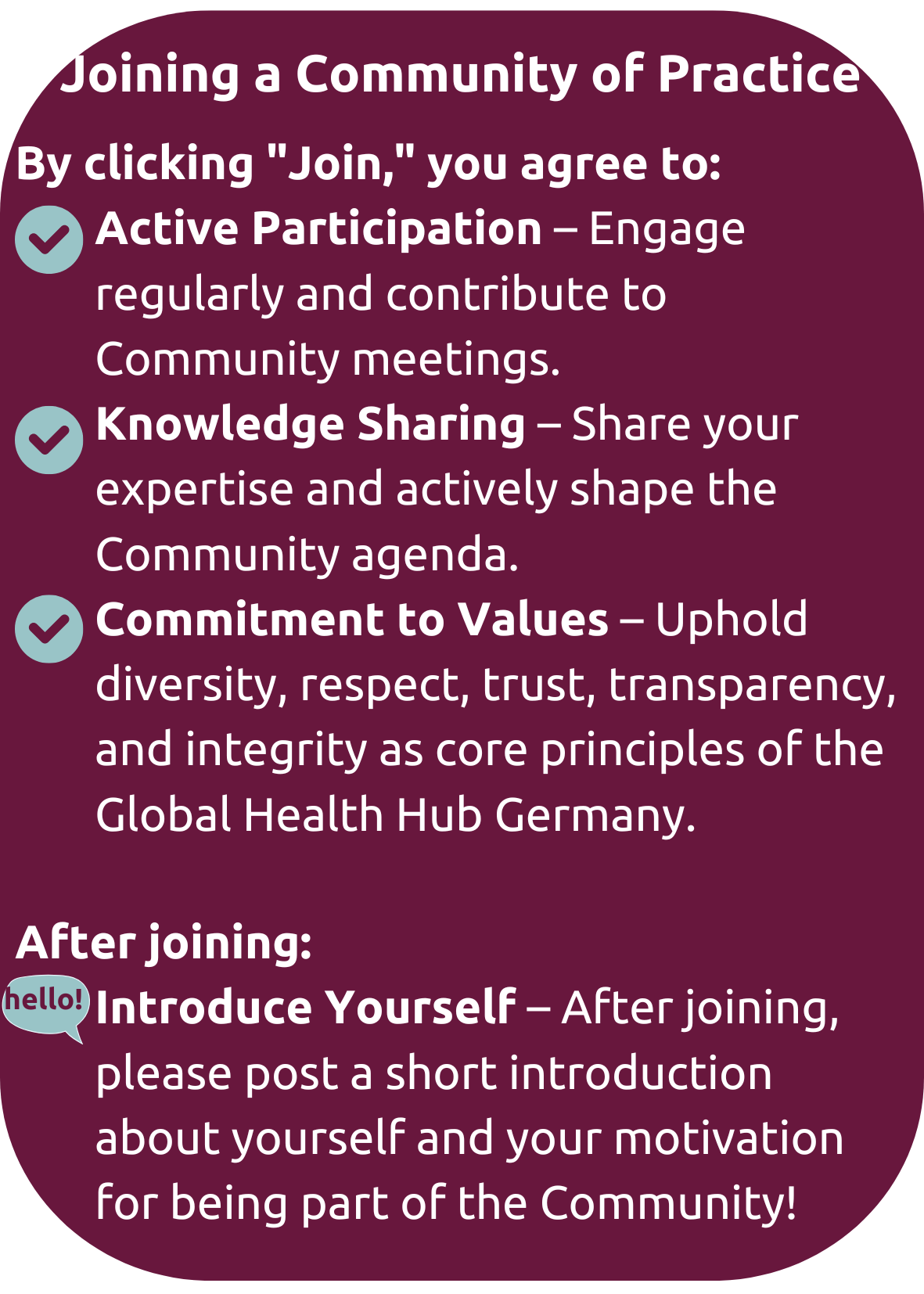 Explanation to join groups